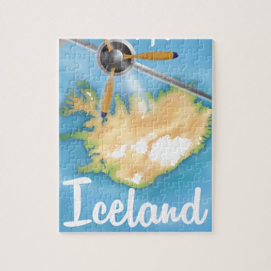 IJsland poster van vintage-reizen Legpuzzel (Verticaal)