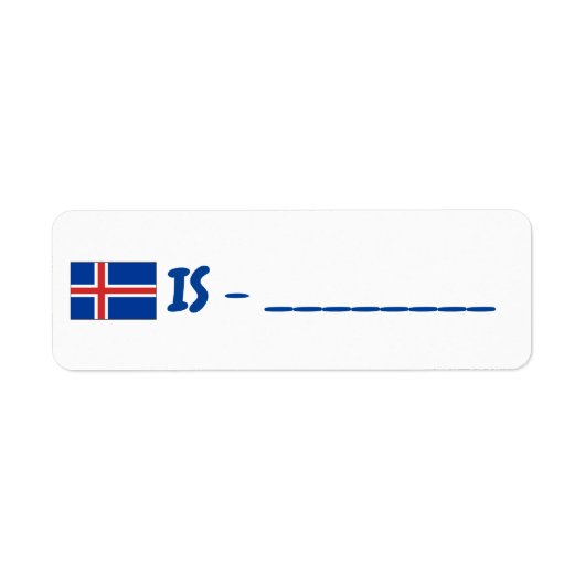 IJsland: postkruising Etiket (Voorkant)