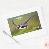 IJsland Puffin - Aangepaste naam Rechthoekige Sticker (Envelop)