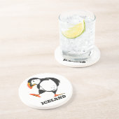 IJsland Puffin Zandsteen Onderzetter (Zijkant)