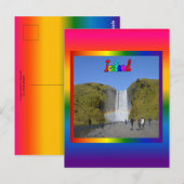 IJsland Rainbow Waterfall Briefkaart (Voorkant / Achterkant)