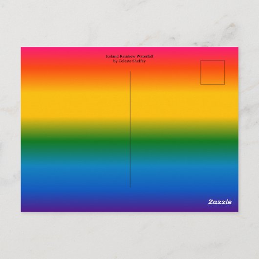 IJsland Rainbow Waterfall Briefkaart (Achterkant)