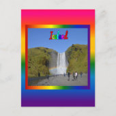 IJsland Rainbow Waterfall Briefkaart (Voorkant)