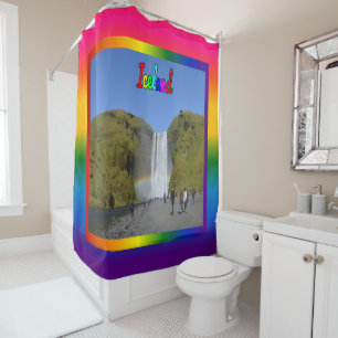 IJsland Rainbow Waterfall Douchegordijn
