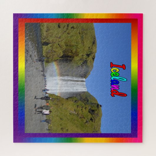 IJsland Rainbow Waterfall Legpuzzel (Horizontaal)