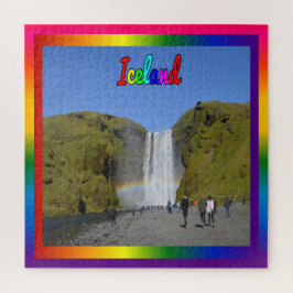 IJsland Rainbow Waterfall Legpuzzel