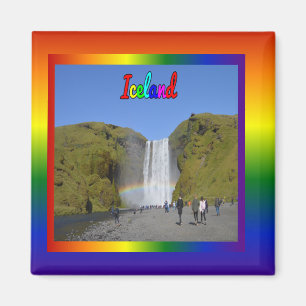 IJsland Rainbow Waterfall Magneet