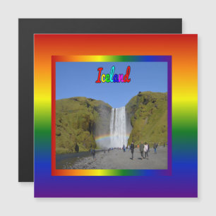 IJsland Rainbow Waterfall Magnet