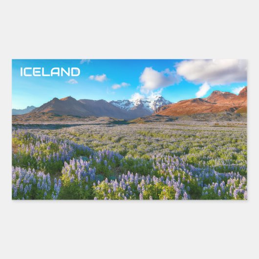 IJsland Rechthoekige Sticker (Voorkant)