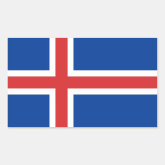 IJSLAND RECHTHOEKIGE STICKER (Voorkant)