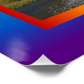 IJsland Regenboog Waterval Poster (Hoek)
