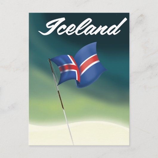 IJsland reisposter Briefkaart (Voorkant)