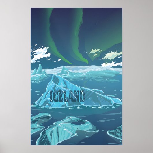 IJsland Reisposter Poster (Voorkant)