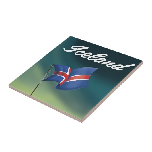 IJsland reisposter Tegeltje (Zijkant)