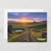 IJsland Reizen Briefkaart (Voorkant / Achterkant)