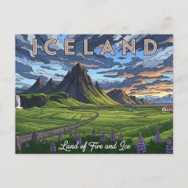 IJsland Reizen Briefkaart