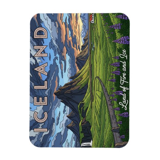 IJsland Reizen Magneet (Verticaal)