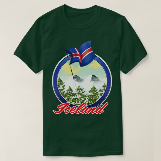 IJsland reizen T-shirt (Design voorkant)