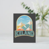 IJsland Retro  Gift Hiking Lover bergen Briefkaart (Staand voorkant)