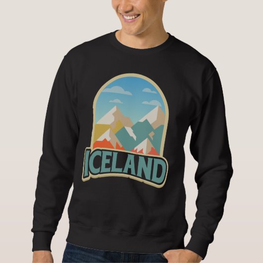 IJsland Retro  Gift Hiking Lover bergen Trui (Voorkant)