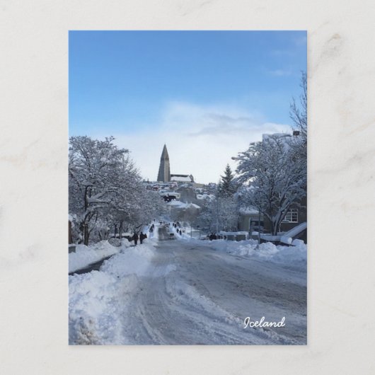 IJsland Reykjavik Briefkaart (Voorkant)