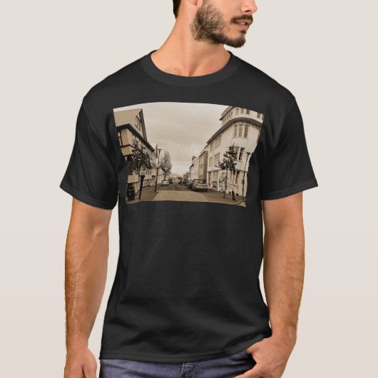 IJsland Reykjavik Cityscape T-shirt (Voorkant)