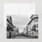 IJsland Reykjavik Street Scene Black White Briefkaart (Voorkant / Achterkant)