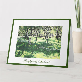 IJsland Reykjavik zonnestraalkunst door Pola.B.Ale Kaart