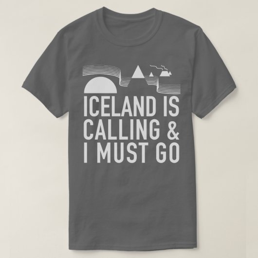 IJsland roept en ik moet naar Fonseca T-shirt (Design voorkant)