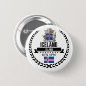 IJsland Ronde Button 5,7 Cm (Voorkant /achterkant)