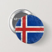 IJsland Ronde Button 5,7 Cm (Voorkant /achterkant)