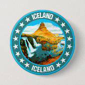 IJsland Ronde Button 7,6 Cm (Voorkant)