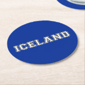 IJsland Ronde Kartonnen Onderzetter (Gebogen)