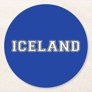 IJsland Ronde Kartonnen Onderzetter