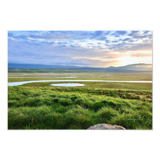 IJsland: Sauðárkrókur Foto Afdruk (Voorkant)
