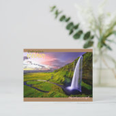 IJsland- Seljalandsfoss waterval Briefkaart (Staand voorkant)