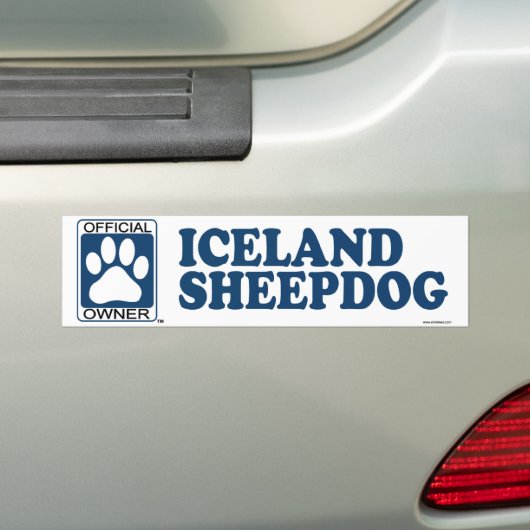 IJsland Sheepdog Blue Bumpersticker (Op auto)