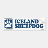 IJsland Sheepdog Blue Bumpersticker (Voorkant)