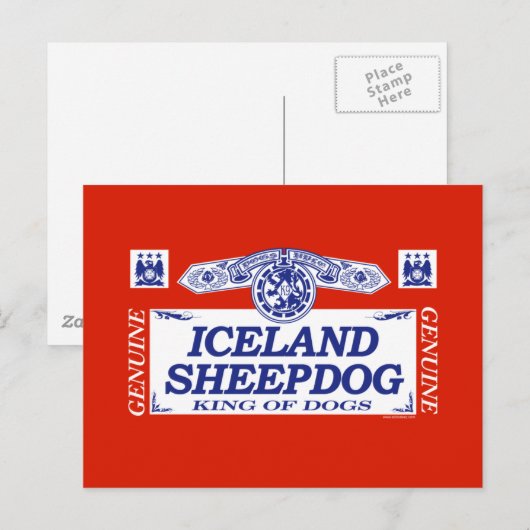 IJsland Sheepdog Briefkaart (Voorkant / Achterkant)