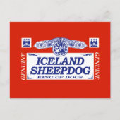 IJsland Sheepdog Briefkaart (Voorkant)