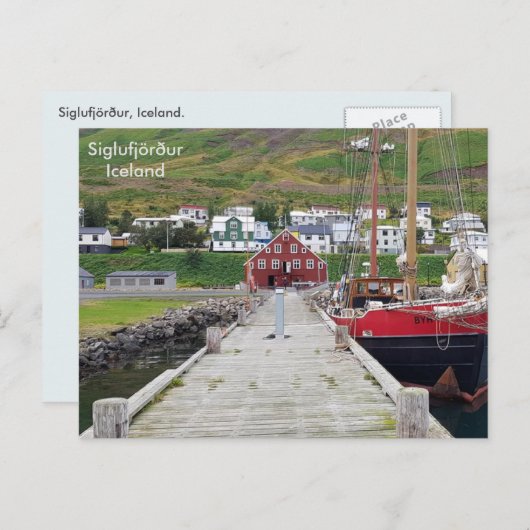 IJsland - Siglufjörður Briefkaart (Voorkant / Achterkant)