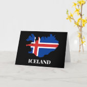 IJsland Silhouet, vlag, Kaart (Gele Bloem)