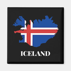 IJsland Silhouet, vlag, Magneet