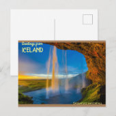 IJsland - Skogafoss waterval Briefkaart (Voorkant / Achterkant)
