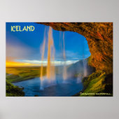 IJsland - Skogafoss waterval Poster (Voorkant)