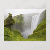 IJsland. Skogarfoss Waterfall plunges over een Briefkaart (Voorkant)