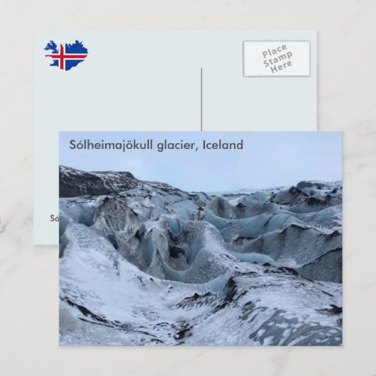 IJsland - Sólheimajökull glacier (A) Briefkaart (Voorkant / Achterkant)