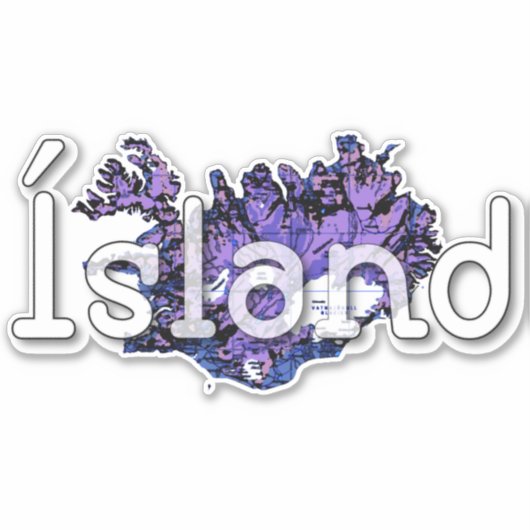 IJsland Sticker (Voorkant)