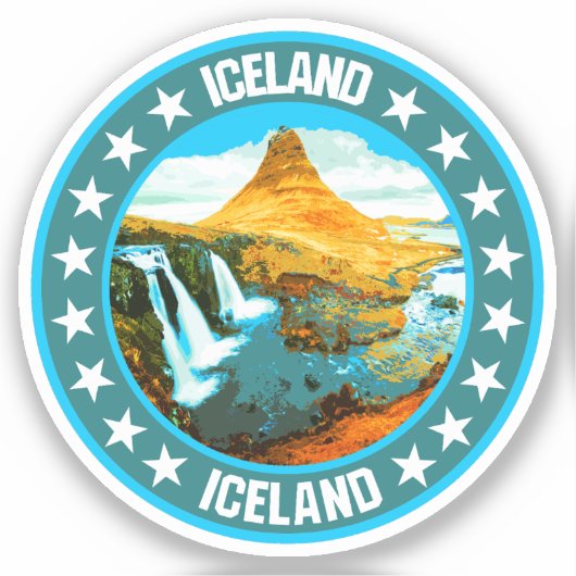 IJsland Sticker (Voorkant)