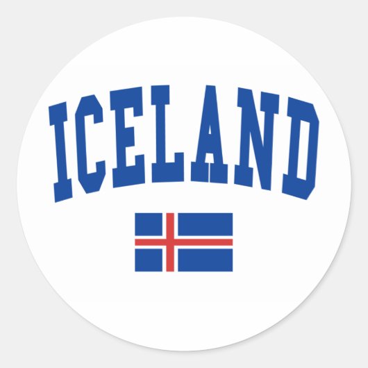 IJsland Stijl Ronde Sticker (Voorkant)